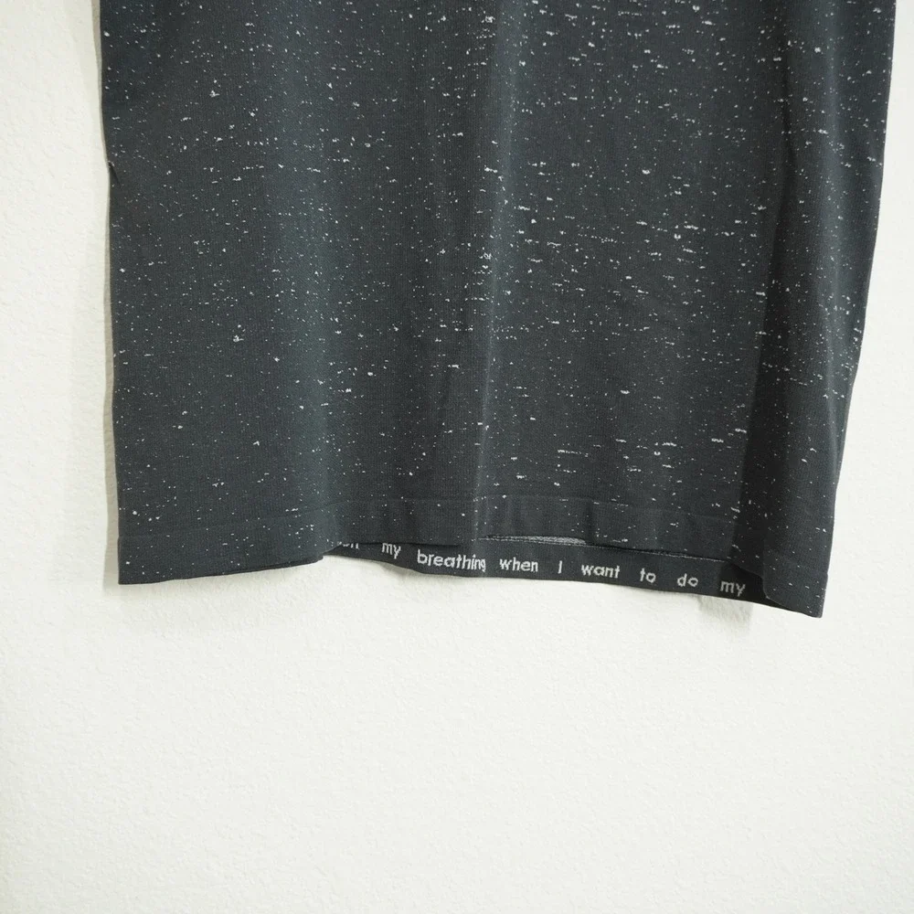 Ivivva by Lululemon Size 14 Fly Tech Short Sleeve T-Shirt Black White Speckle
